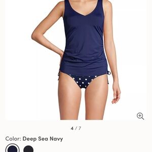 Lands' End Deep Sea Navy Tankini Top